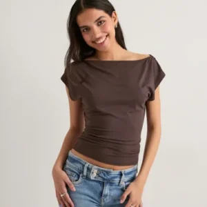 Nelly - Brun - Ultra Soft Shoulder Top