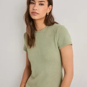 Nelly - Grøn - Knit Slim Tee