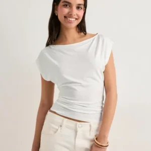Nelly - Hvid - Ultra Soft Shoulder Top