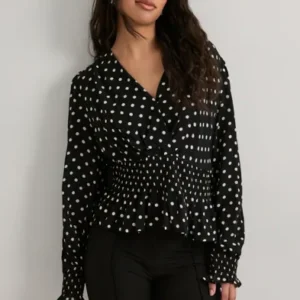 Neo Noir - Sort - Tamona Crepe Dot Blouse