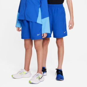 Nike Dri-FIT Multi Woven Shorts Str. XS 122-128 Junior - Blå til aktiv leg og løb