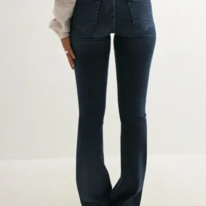 Only - Blå - Onlblush Mid Flared Dnm REA409 Noos