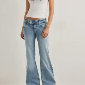 Only - Blå - Onltiger Lw Flare Double Button Dnm