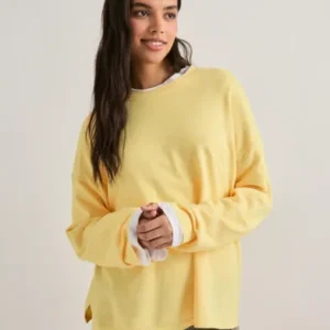 Only - Gul - Onlloyal Amalio Life Ls O-Neck Knt