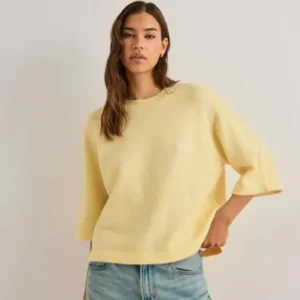 Only - Gul - Onlsimoni 3/4 Pullover Knt Noos