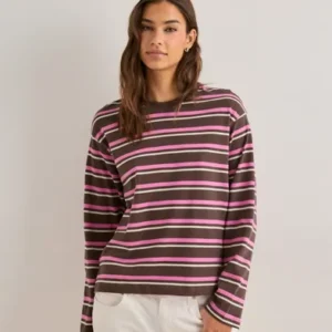 Only - Pink - Onlmay Life L/S Stripe Top Box Jrs