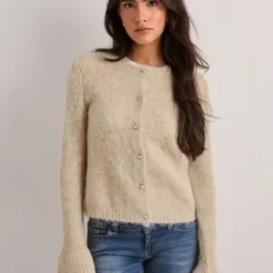 Vero Moda - Beige - Awleah Lori Ls O-Neck Knit Cardigan