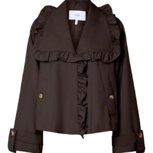YAS - Jakke - Elsana LS Short Trenchcoat - Chocolate Brown (Levering midt februar)