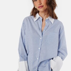 Contrast Collar Striped