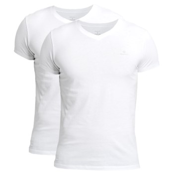 Gant 2P Basic V-Neck T-Shirt Hvid bomuld X-Large Herre Gant 2P Basic V-Neck T-Shirt Hvid bomuld X-Large Herre