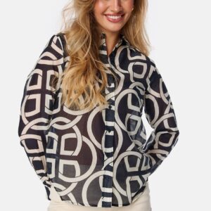 Monogram Print Silk
