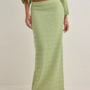 Nelly - Grøn - Elegant Structure Maxi Skirt