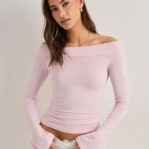 Nelly - Pink - Ultra Soft Off Shoulder Top