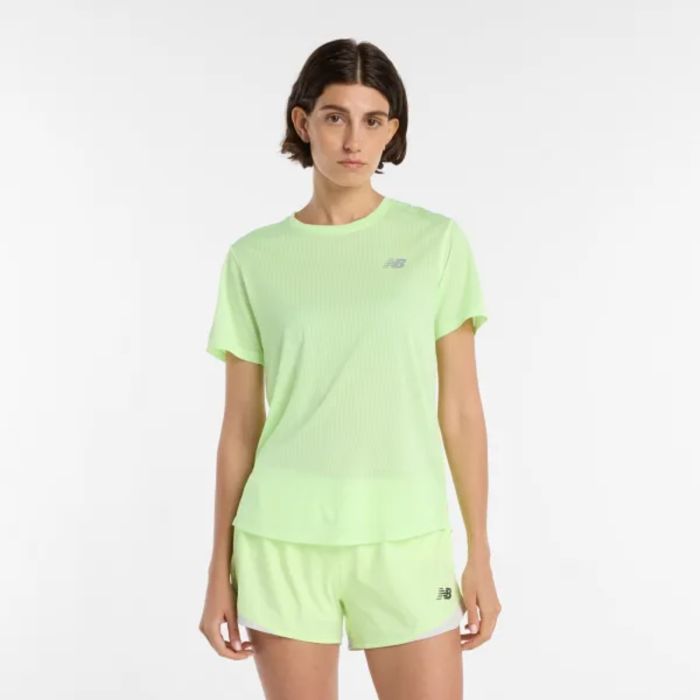 New Balance Athletics Short Sleeve Str. L Grøn Dame New Balance Athletics Short Sleeve Str. L Grøn Dame