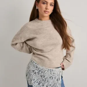 Only - Beige - Onlsimoni L/S O-Neck Pullover Knt N