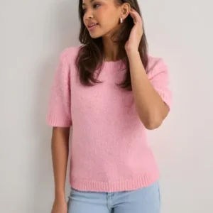 Only - Pink - Onlstarla Ss O-Neck Cc Knt