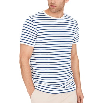Resteröds Bamboo Crew Neck Blåstribet Small Herre Resteröds Bamboo Crew Neck Blåstribet Small Herre