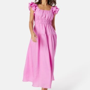 Athena Ruffle Midi Dress