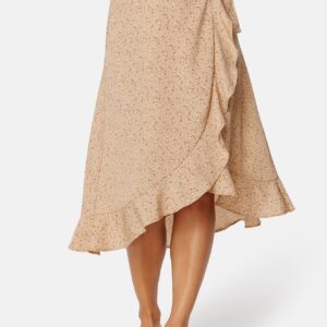Flounce Midi Wrap Skirt