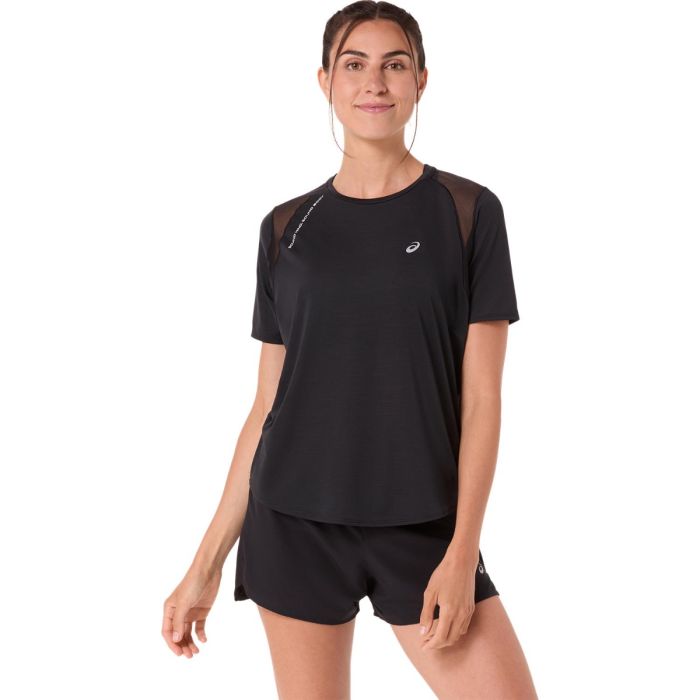 ASICS Road SS Top Str. L Sort Dame ASICS Road SS Top Str. L Sort Dame