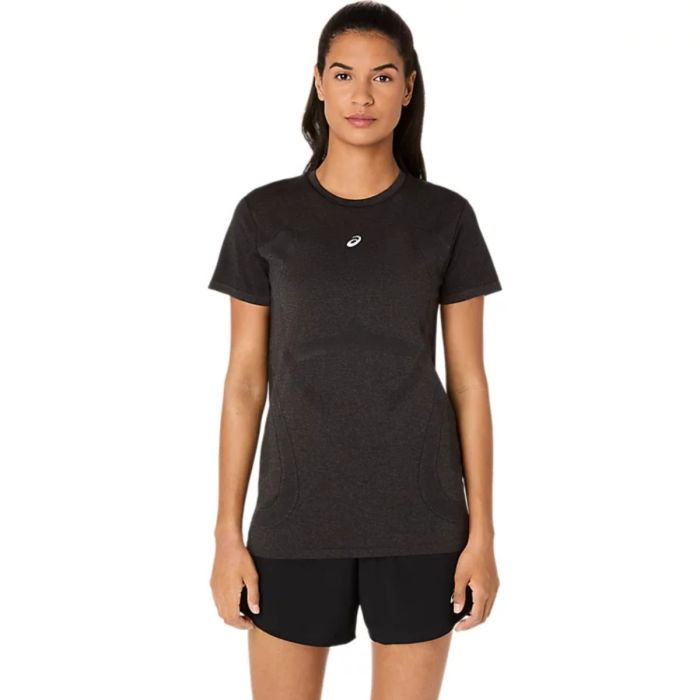 ASICS Road Seamless SS Top L Dame - Sort, ideel til løb og træning med optimal komfort ASICS Road Seamless SS Top L Dame - Sort, ideel til løb og træning med optimal komfort