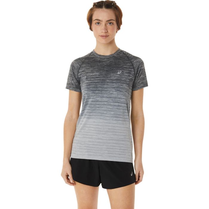 ASICS Seamless SS Top Dame, XS - Grå, Åndbar & Svedtransporterende T-shirt med Refleks ASICS Seamless SS Top Dame, XS - Grå, Åndbar & Svedtransporterende T-shirt med Refleks