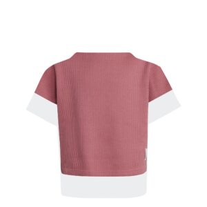 Adidas Lounge Waffle Knit Loose Tshirt Dame 128 Rød