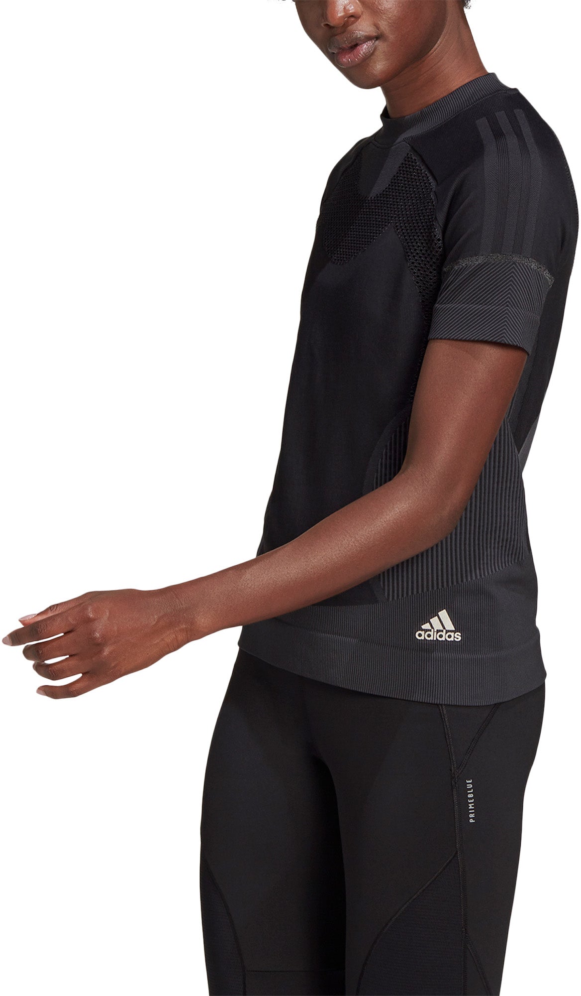 Adidas Primeknit Tshirt Dame Xs Sort Adidas Primeknit Tshirt Dame Xs Sort
