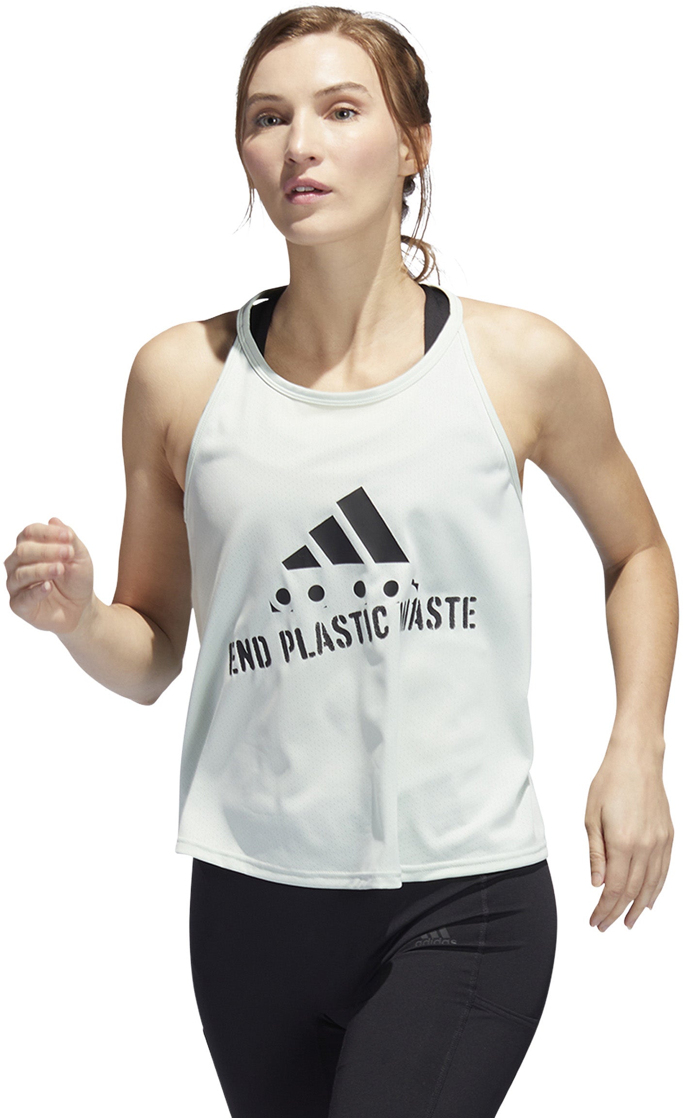 Adidas Run Fast Graphic Løbetop Dame Hvid Adidas Run Fast Graphic Løbetop Dame Hvid