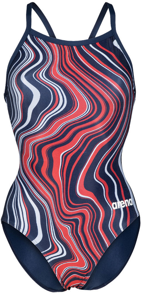Arena Lightdrop Back Marbled Badedragt Dame 38 Blå Arena Lightdrop Back Marbled Badedragt Dame 38 Blå