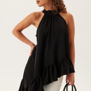 Asymmetric Halter Neck Blouse