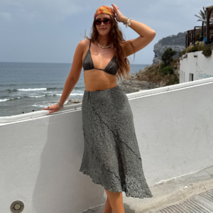 Asymmetric Lace Skirt