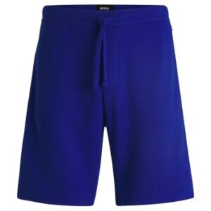 BOSS Waffle Nightwear Shorts Blå Small Herre