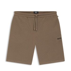 BOSS Waffle Nightwear Shorts Brun Small Herre