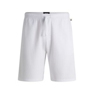 BOSS Waffle Nightwear Shorts Hvid Small Herre
