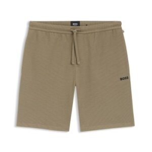 BOSS Waffle Nightwear Shorts Lysbrun Medium Herre