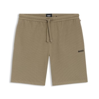 BOSS Waffle Nightwear Shorts Lysbrun Medium Herre BOSS Waffle Nightwear Shorts Lysbrun Medium Herre