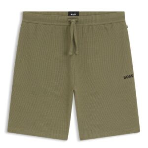 BOSS Waffle Nightwear Shorts Lysegrøn Small Herre