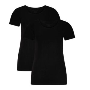 Bamboo basics 2P Kate T-Shirt Round Neck Sort Small Dame