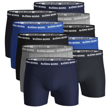 Björn Borg 10P Essential Shorts Solids Blå/Grå bomuld Small Herre Björn Borg 10P Essential Shorts Solids Blå/Grå bomuld Small Herre