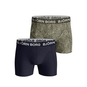 Björn Borg 2P Cotton Stretch Shorts 2112 Grøn bomuld Small Herre Björn Borg 2P Cotton Stretch Shorts 2112 Grøn bomuld Small Herre