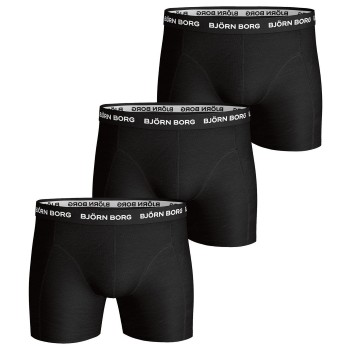 Björn Borg 3P Essential Shorts Sort bomuld Small Herre Björn Borg 3P Essential Shorts Sort bomuld Small Herre