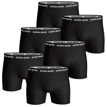 Björn Borg 6P Essential Shorts Sort bomuld Small Herre Björn Borg 6P Essential Shorts Sort bomuld Small Herre