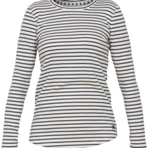 Blue Jerona Ls Striped Tshirt Dame Hvid