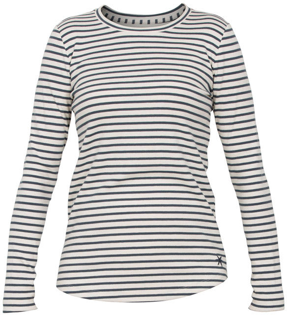 Blue Jerona Ls Striped Tshirt Dame Hvid Blue Jerona Ls Striped Tshirt Dame Hvid