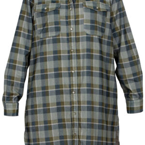 Blue Zug Printed Long Corduroy Skjorte Dame Xs Grøn