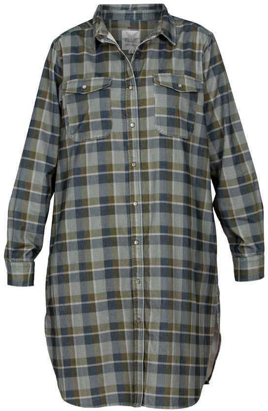 Blue Zug Printed Long Corduroy Skjorte Dame Xs Grøn Blue Zug Printed Long Corduroy Skjorte Dame Xs Grøn