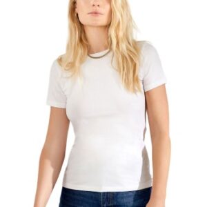 Bread and Boxers Crew Neck Slim Hvid økologisk bomuld Small Dame