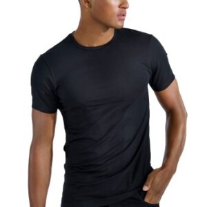 Bread and Boxers Crew-Neck Tencel T-Shirt Sort tencel Small Herre