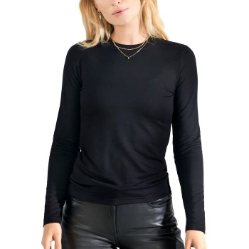 Bread and Boxers Long Sleeve Soft Fiber T-Shirt Sort viskose Small Dame Bread and Boxers Long Sleeve Soft Fiber T-Shirt Sort viskose Small Dame